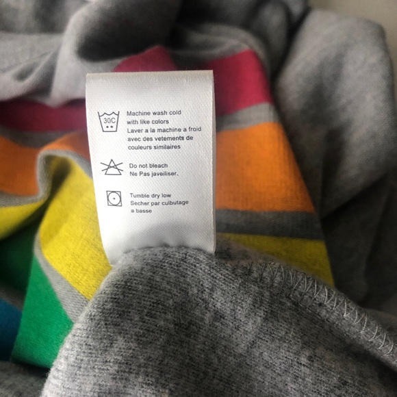 CHASER NEW GREY RAINBOW WEEKEND LONG SLEEVE TOP - Picture 6 of 6